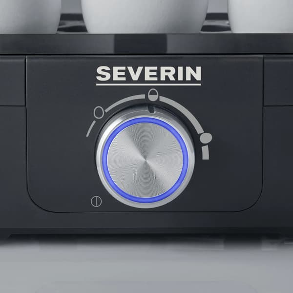 SEVERIN Äggekoger 270W Börstet rustfrit stål/svart