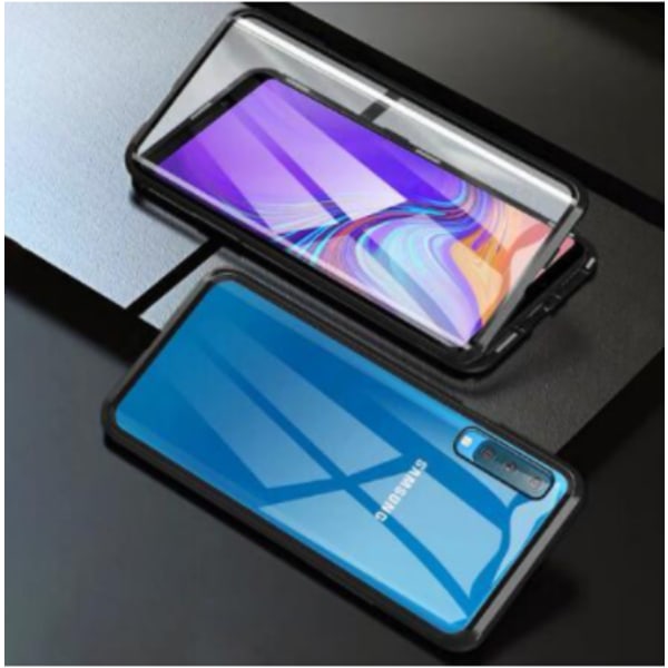 Dubbelsidigt glas magnetisk metall för Samsung Note 10 svart