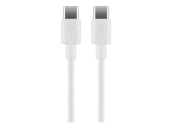 goobay USB Type-C kabel 1m vit vit