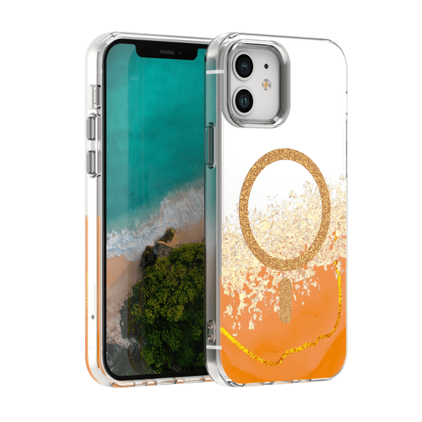 Epoxy Mag skal för iPhone 12 / 12 Pro orange orange