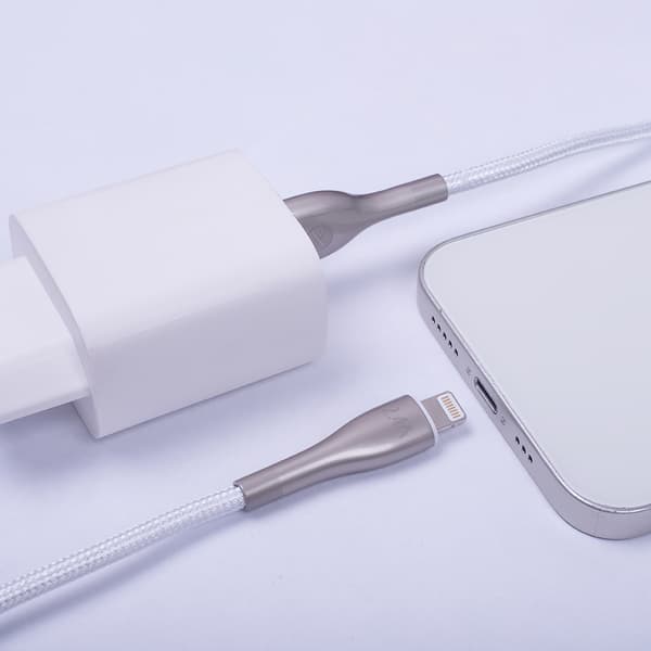 Forever Sleek kabel USB - Lightning 1,0 m 2 4A vit vit