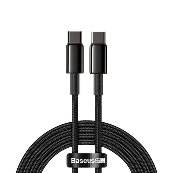 Baseus-kabel Tungsten PD USB-C - USB-C 2,0 m svart 100W