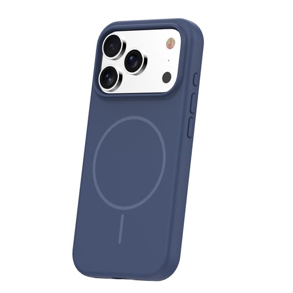 Silicone Thin Mag skal för iPhone 17 Pro mörkblå