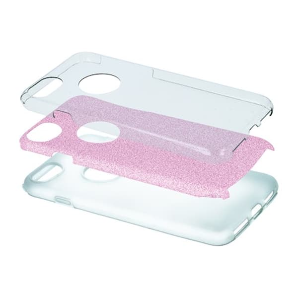 Glitter 3in1 skal för iPhone 16e / 17e rosa