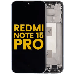OLED-enhet med ram för Xiaomi Redmi Note 15 Pro 5G (renoverad) (Glacier Blue) blå