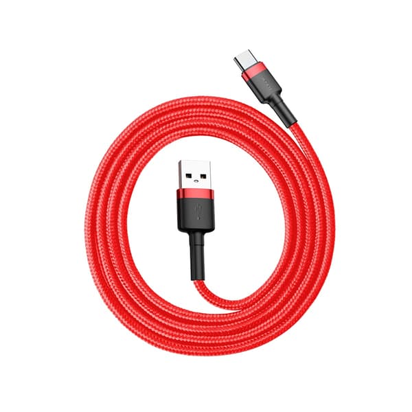 Baseus kabel Cafule USB - USB-C 1,0 m 3A röd röd