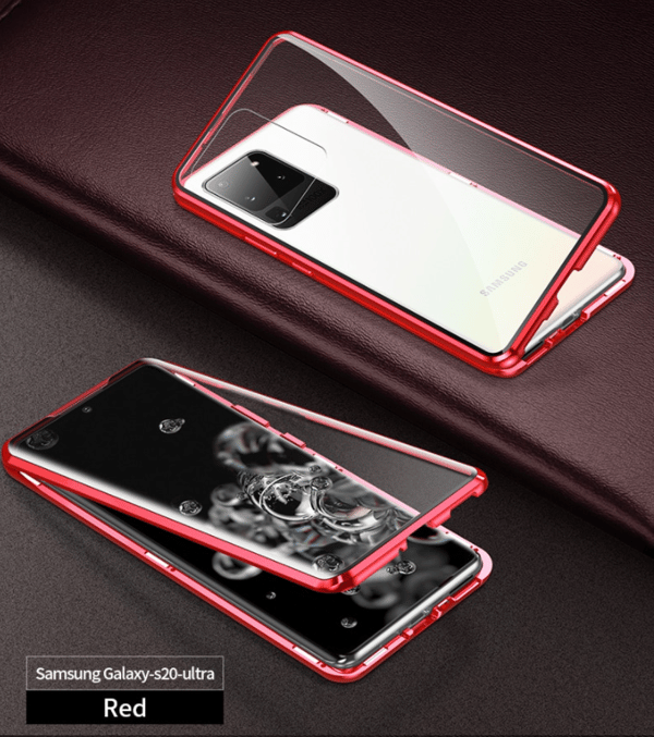 Dubbel magnetfodral för Samsung S20 – Röd