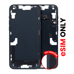 Mellanramshölje med smådelar för iPhone 14 (amerikansk version) (eftermarknad Plus) (midnatt)