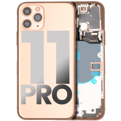 Baksida med små komponenter förmonterade för iPhone 11 Pro (Använd OEM-drag: Klass B) (Guld) guld