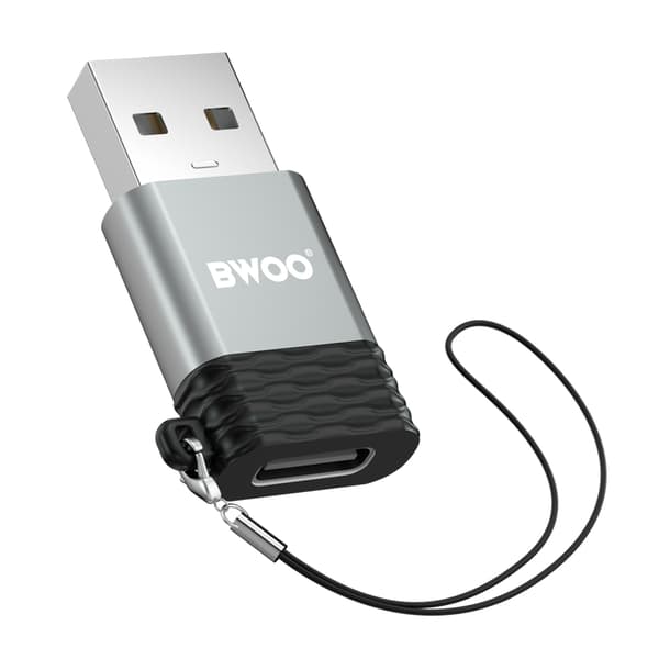 BWOO Adapter USB-C - USB Grå OTG BZ-38