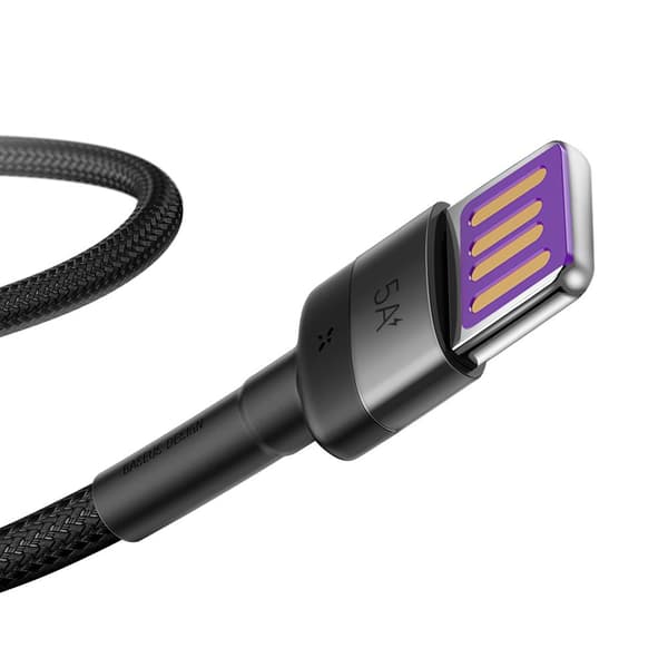 Baseus kabel Cafule HW QC USB - USB-C 1,0 m grå-svart 40W svart