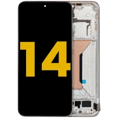 OLED-enhet med ram för Xiaomi 14 (renoverad) (vit)