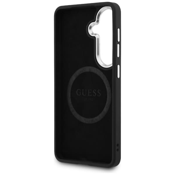 Guess fodral Fixed Glitter Triangle MagSafe för Samsung Galaxy S26 silver
