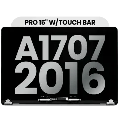 Komplett LCD-skärmmontering för MacBook Pro 15\" A1707 (2016-2017) (Begagnad OEM-dragning: Klass B) (Silver) silver