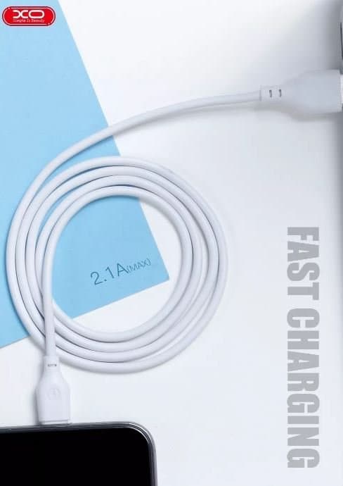 2 st 3 m XO snabbladdare kabel vit