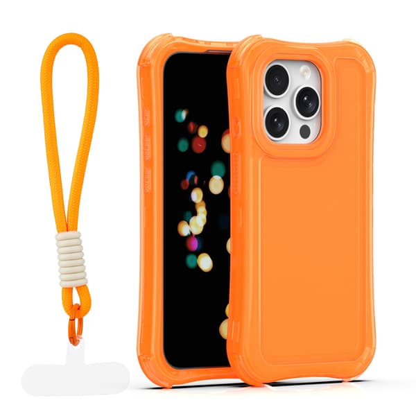 Safepop skal med rem för iPhone 15 Pro orange orange