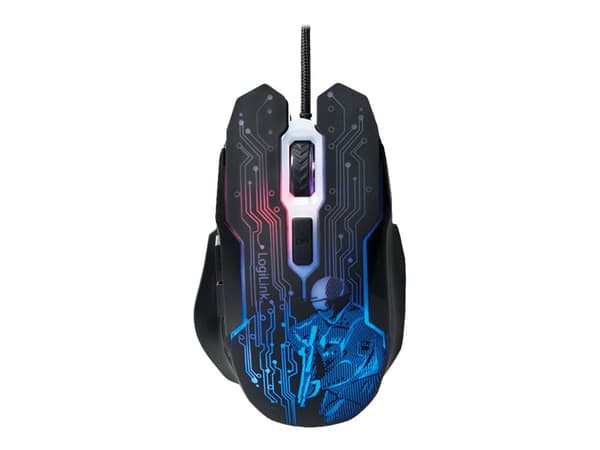 LogiLink Gaming Optisk Kablet svart