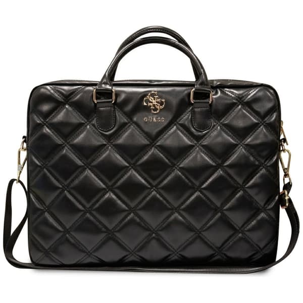 Guess väska 16\" Quilted 4G guld