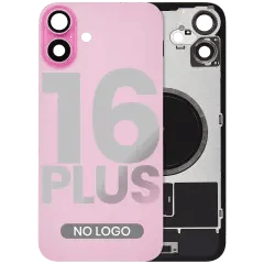 Baksida i glas med MagSafe-magnet för iPhone 16 Plus (eftermarknad) (rosa) (ingen logotyp)