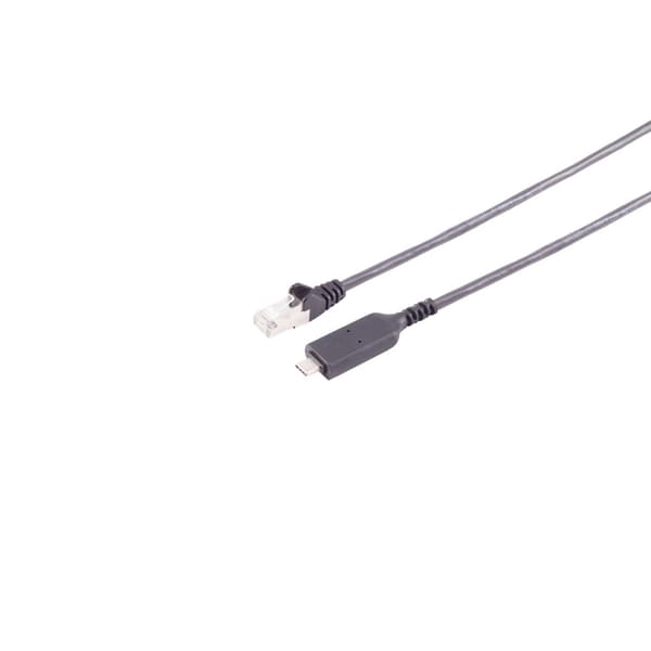 [AI generated title] S-Impuls Usb-C Lan Adapterkabel 1G Rj45 Pvc svart 10M