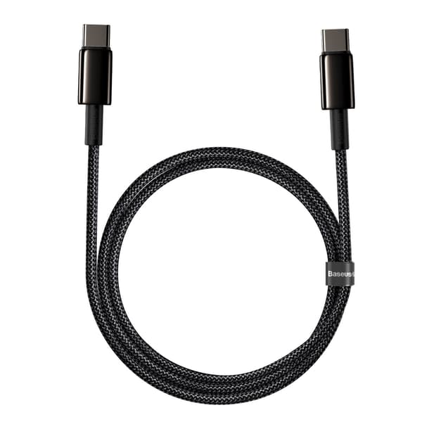 Baseus-kabel Tungsten PD USB-C - USB-C 1,0 m svart 100W