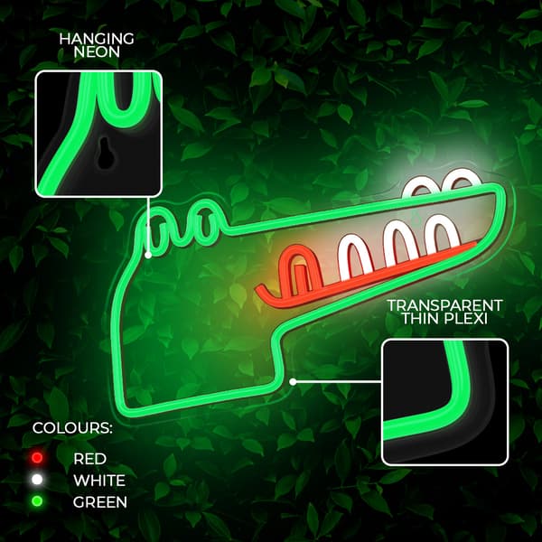 Neon PLEXI LED JURASSIC CROC grön FLNJ03 Forever Light