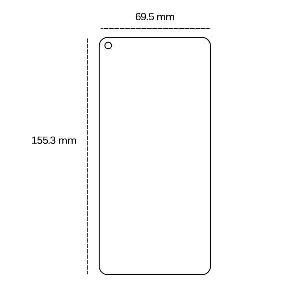 Härdat glas 2,5D för Realme 8 5G