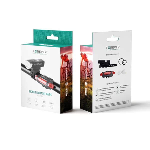 Cykelbelysningsset Basic BLG-100 Forever Outdoor