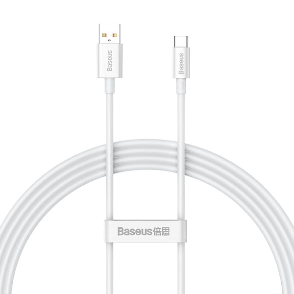 Baseus kabel Superior USB - USB-C 1,5m moon vit 100W vit