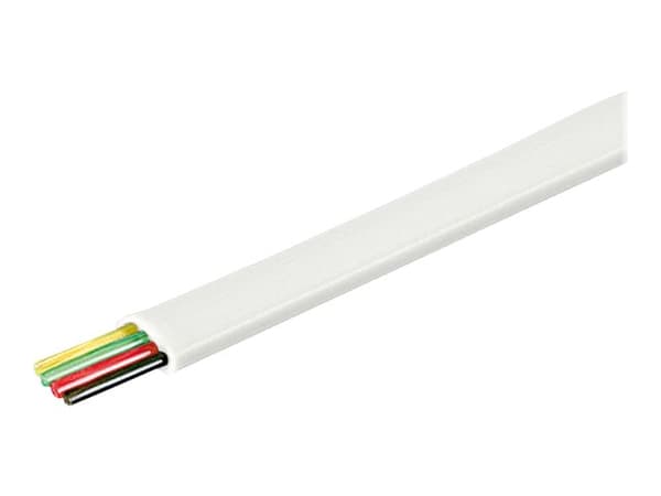 goobay 100m Bulk telefonkabel vit