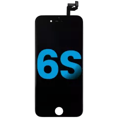 LCD-enhet med stålplatta för iPhone 6S (Eftermarknad) (Svart)