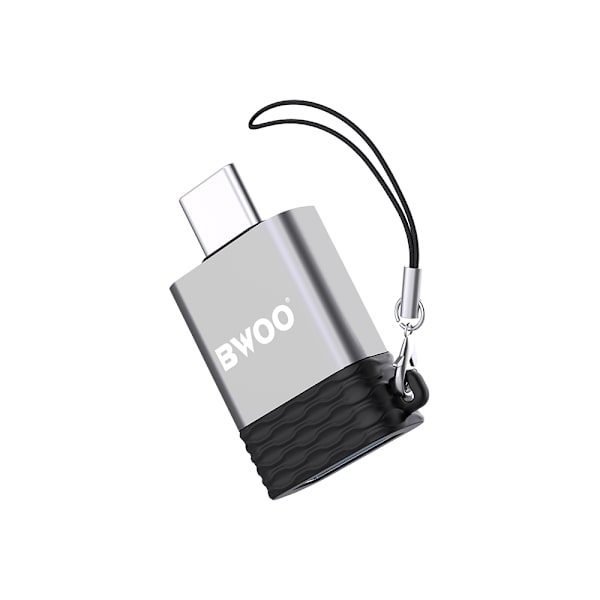 BWOO Adapter USB - USB-C Grå OTG BZ-35