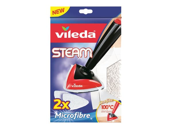 Vileda 168917 Steam Plus 3.0 Damprenser med 2x Microfibre Pads