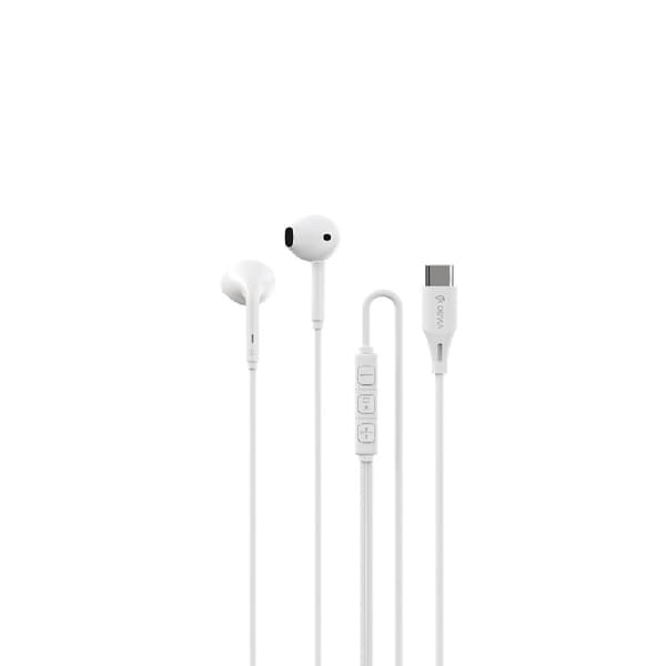 Devia trådbundna hörlurar Kintone A3 Digital USB-C vit