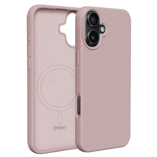 Etteri Silikon Mag skal för iPhone 16 Plus ljusrosa