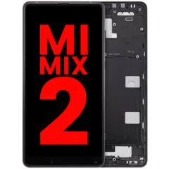 LCD-enhet med ram för Xiaomi Mi Mix 2 (Eftermarknad Plus) (Svart)