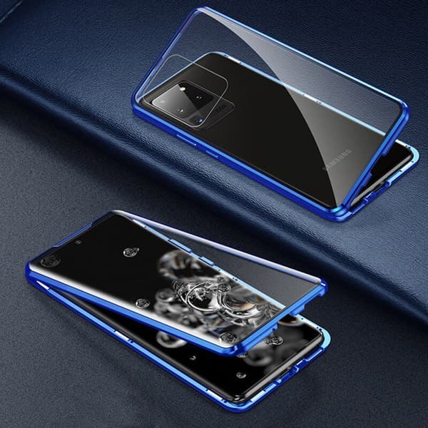 Dubbelfodral för Samsung S21 Plus – Blå blå