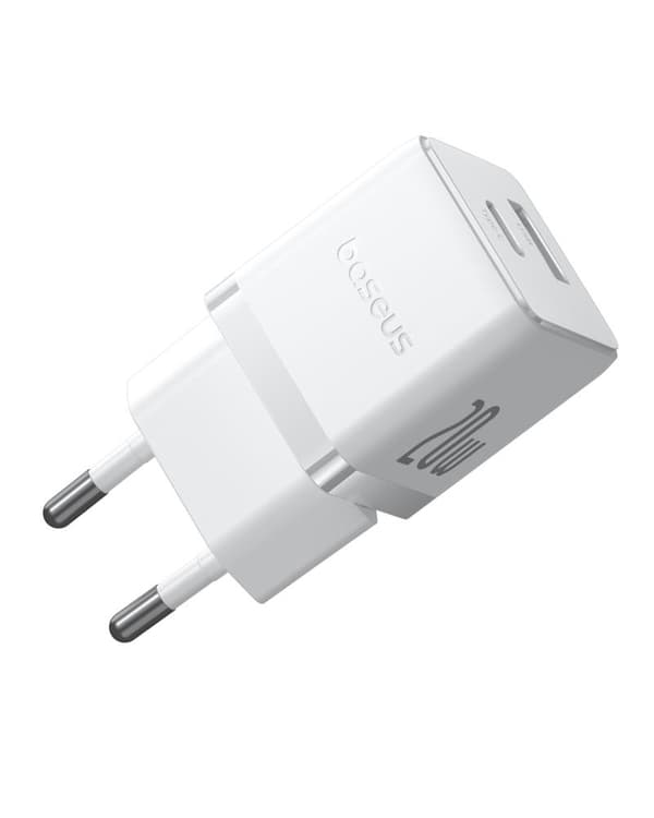 Baseus Palm snabbladdare 1C 20W USB-C USB Moon vit vit