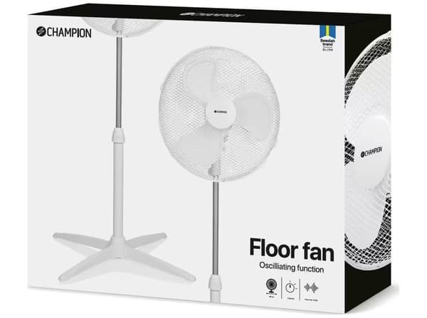 Champion CHGF130 Köleventilator Gulvstående Grå vit