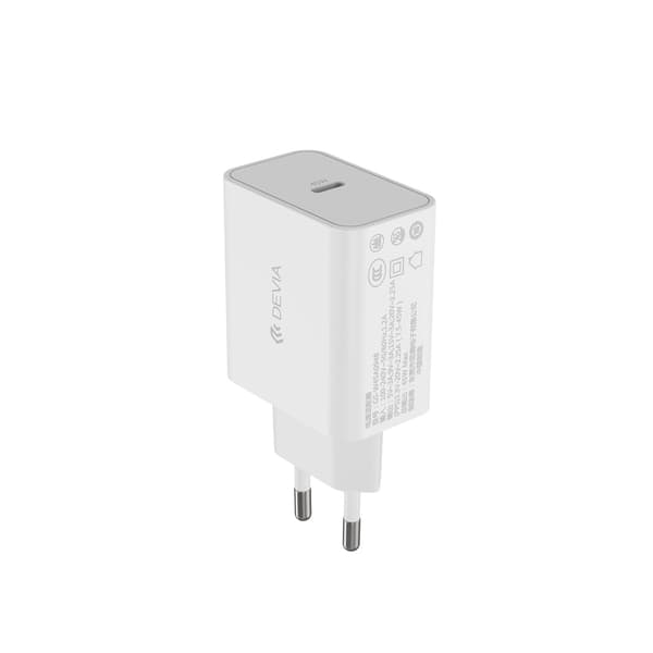 Devia väggladdare Rocket PD 45W 1x USB-C vit vit