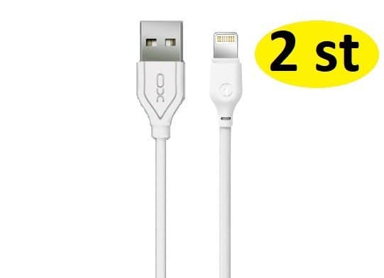 2-pack 2 m XO snabbladdare kabel – Vit vit