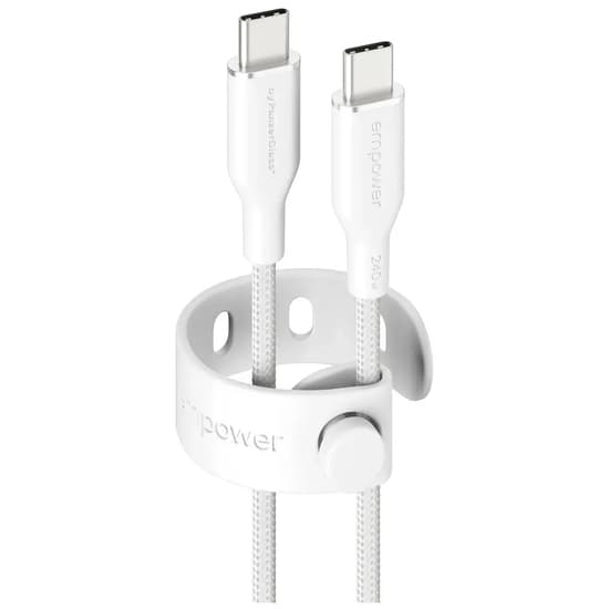 empower by PanzerGlass Racing USB-C to USB-C 1.2m vit vit