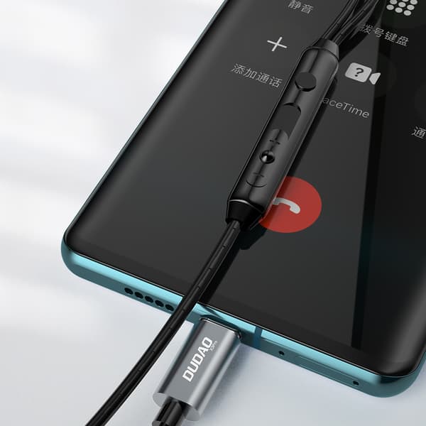 Dudao X3Pro in-ear hörlurar USB-C 1,2m vit