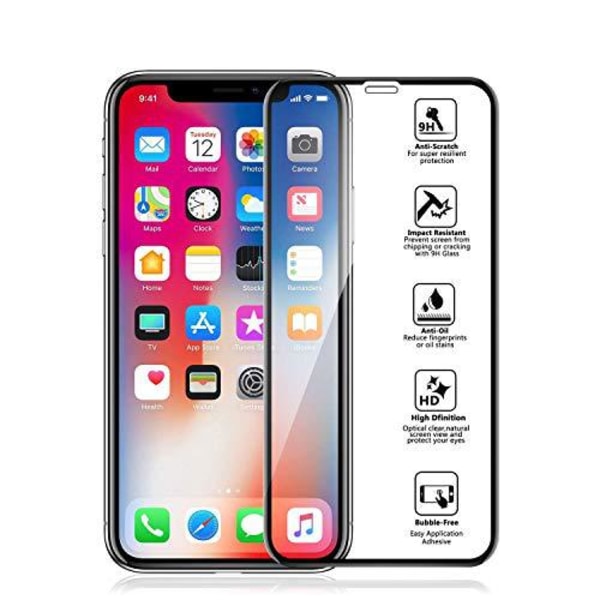 2 st 20D härdad glas för iphone  11 Max svart Svart