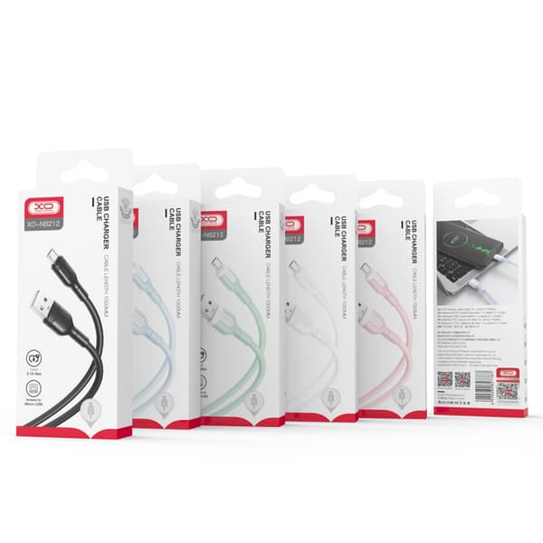XO-kabel NB212 USB - Lightning 1,0 m 2,1A grön