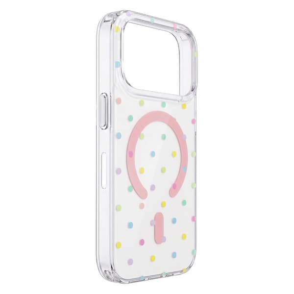 Bubble Dots Mag skal för iPhone 15 Pro vit