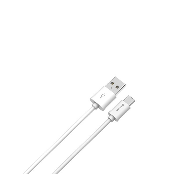 Devia-kabel Smart EC082 USB - USB-C 1,0 m 2,1A vit