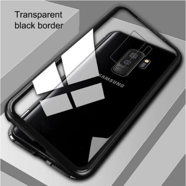 Magnetisk glas bakfodral för Samsung S8 svart Black