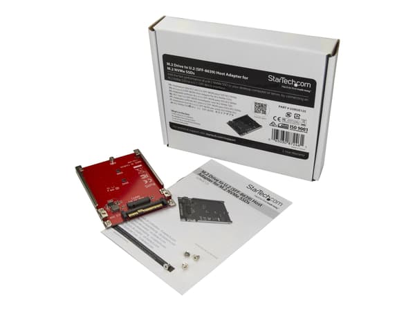 StarTech.com M.2 to U.2 Adapter - för M.2 PCIe NVMe SSDs - PCIe M.2 Drive to U.2 (SFF-8639) Host Adapter - M2 SSD Converter (U2M2E125) Interfaceadapte