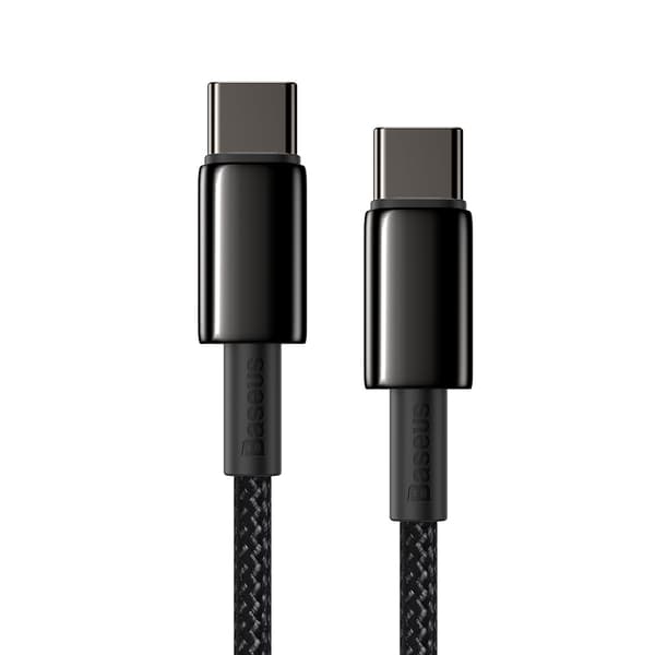 Baseus-kabel Tungsten PD USB-C - USB-C 1,0 m svart 100W